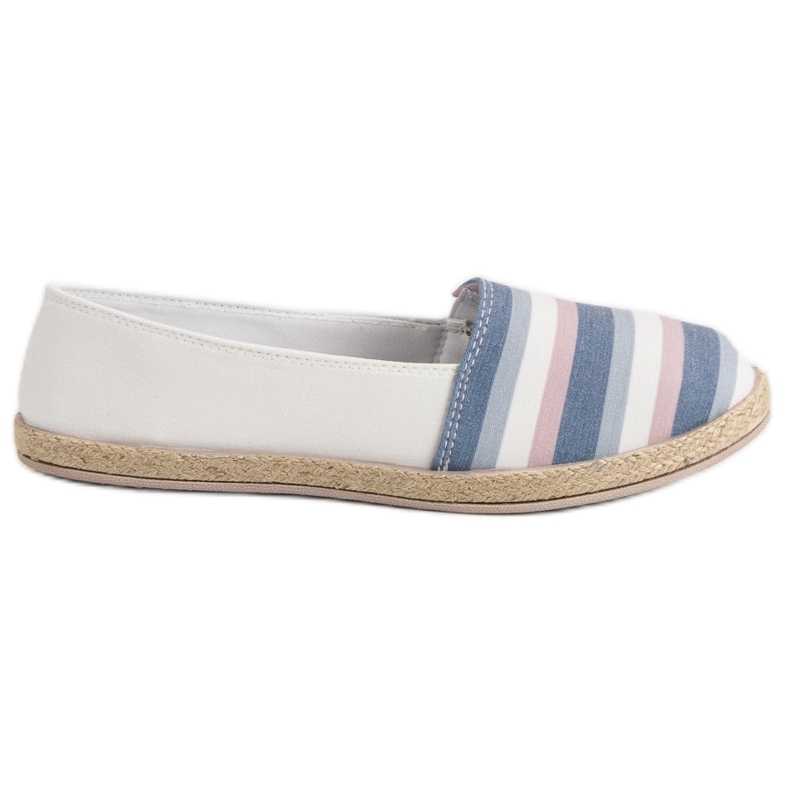 Sweet Shoes Slipons rayés blanche bleu multicolore