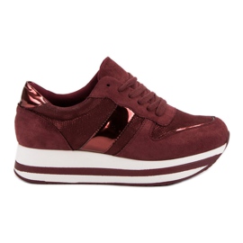 Bestelle Baskets bordeaux à la mode multicolore rouge