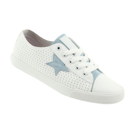 Baskets Big Star étoile bleu 274692 blanc