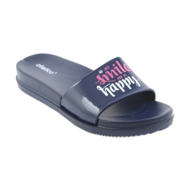 Chaussons femme Happy Atletico bleu marine blanc rose