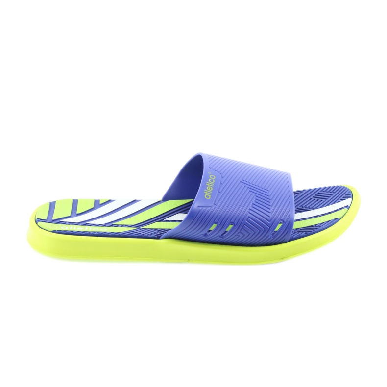 Pantoufles pour hommes pour la piscine à la chaux de l'Atletico bleu vert