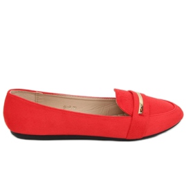 Mocassins femme rouge 3C-9 Rouge