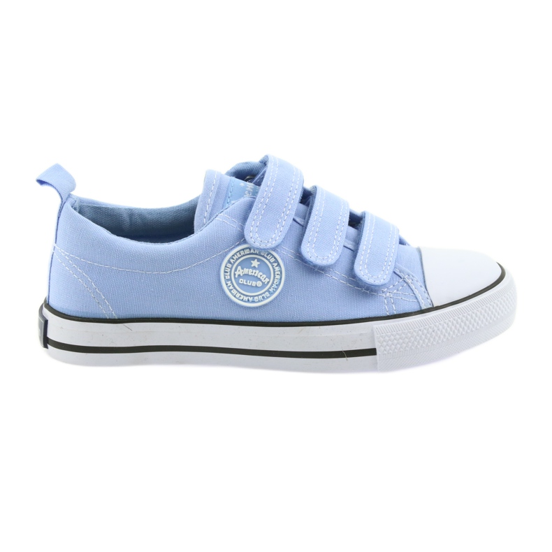 Baskets American Club bleu LH49 velcro blanche