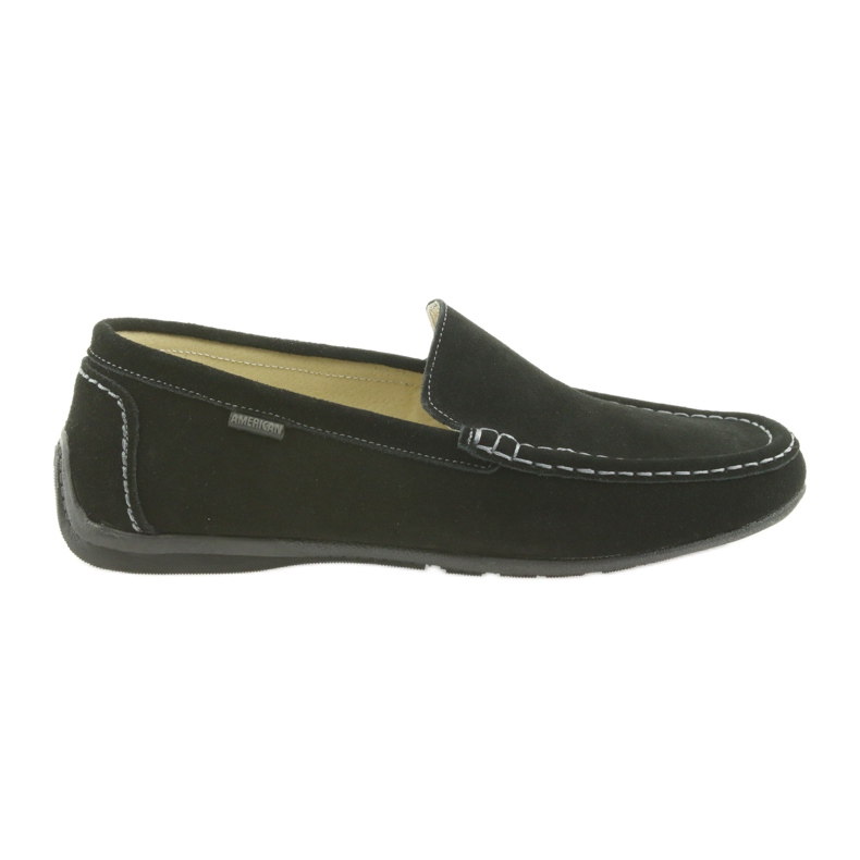 Mocassins chaussures en cuir pour hommes American Club 01/2019 le noir