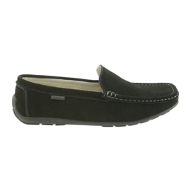 Mocassins Chaussures en cuir pour femmes American Club JK03 noir