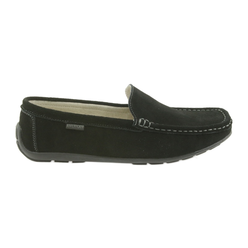 Mocassins Chaussures en cuir pour femmes American Club JK03 le noir