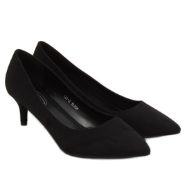 Escarpins talons bas noir 123-2 Noir