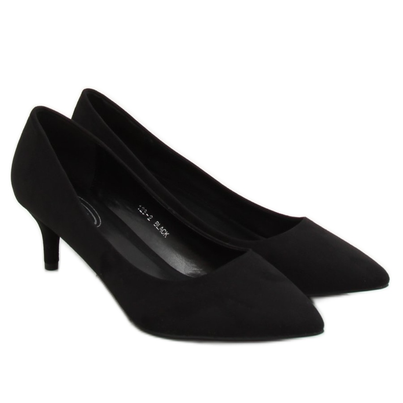 Escarpins talons bas noir 123-2 Noir le noir