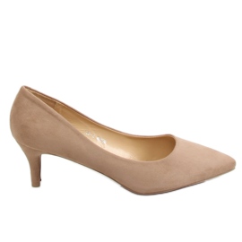 Escarpins talons bas beige 123-2 Beige