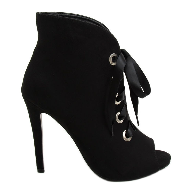 Bottes noires à doigts ouverts 680-32 Noir le noir