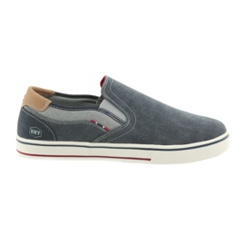 American Club Baskets, baskets, chaussures à enfiler pour hommes RH13 bleu marine
