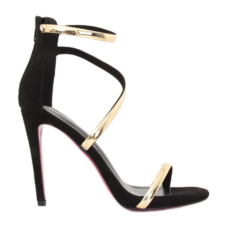 Sandales noires sur talon haut 988-58 Noir le noir