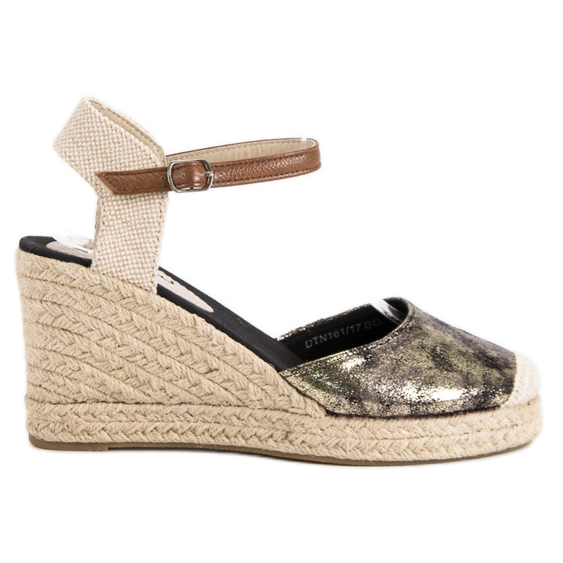 McKey Espadrilles Compensées jaune multicolore