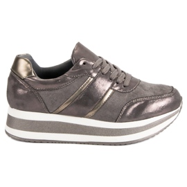 Bestelle Chaussures de sport grises Bestelle Chaussures de sport grises