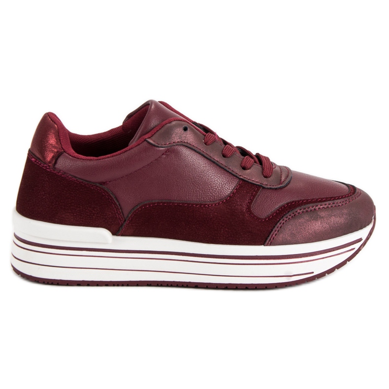 Chaussures de sport bordeaux multicolore rouge Chaussures de sport bordeaux multicolore rouge