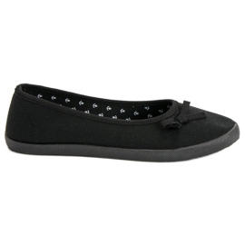 McKey Ballerine Textile Avec Noeud noir