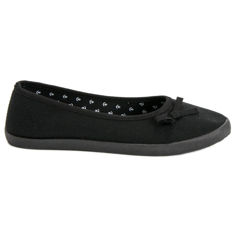 McKey Ballerine Textile Avec Noeud le noir