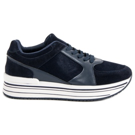 Chaussures de sport confortables bleu bleu marine