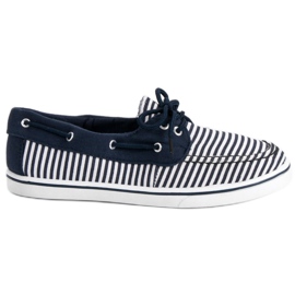 McKey Mocassins bleu marine à la mode blanc