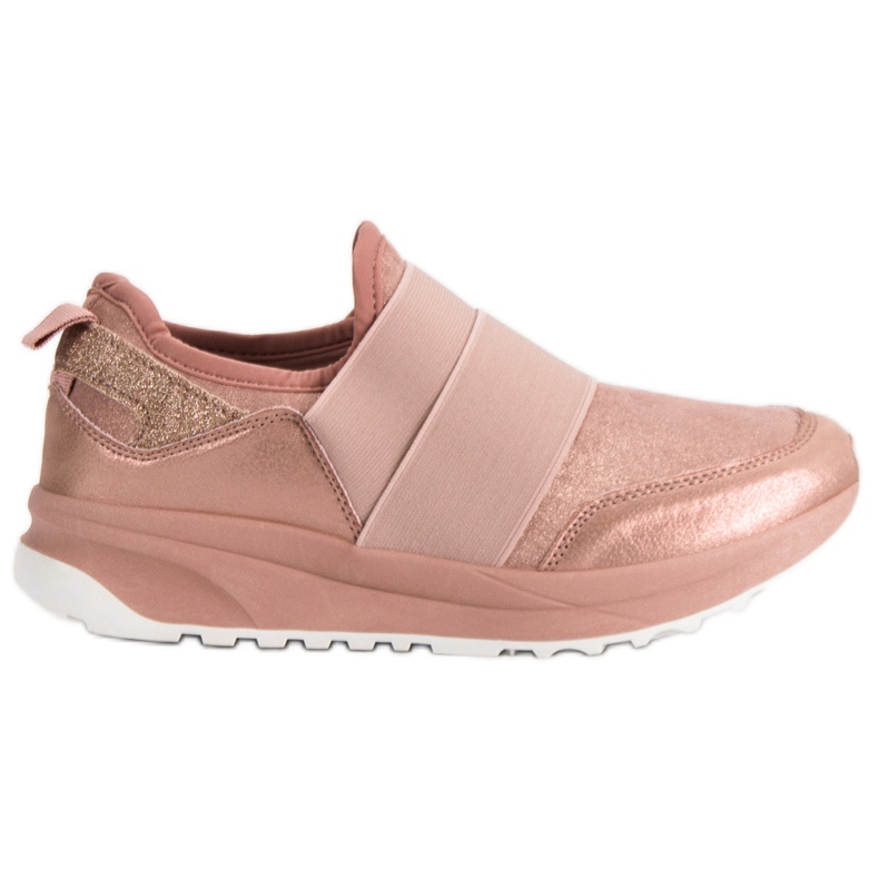 Ideal Shoes Baskets à enfiler confortables rose Ideal Shoes Baskets à enfiler confortables rose
