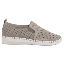 Filippo Baskets à enfiler en cuir gris