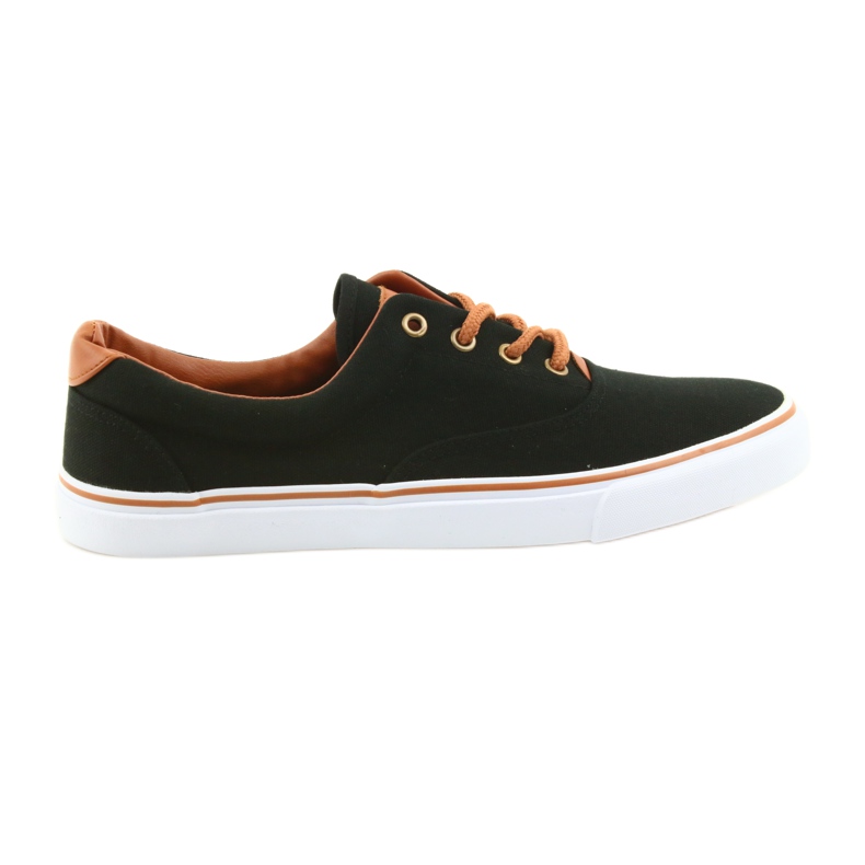 American Club Chaussures homme baskets noires LH03 le noir brun