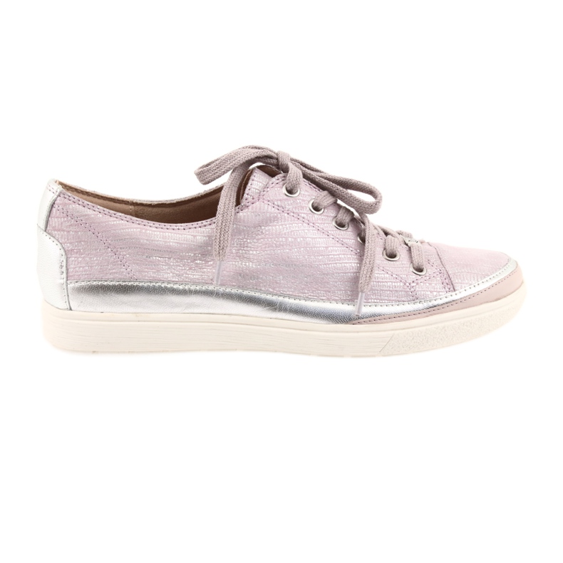 Baskets de sport en cuir Caprice 23654 gris rose Baskets de sport en cuir Caprice 23654 gris rose