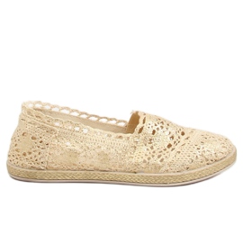 Espadrilles en dentelle dorée JX1020 Doré