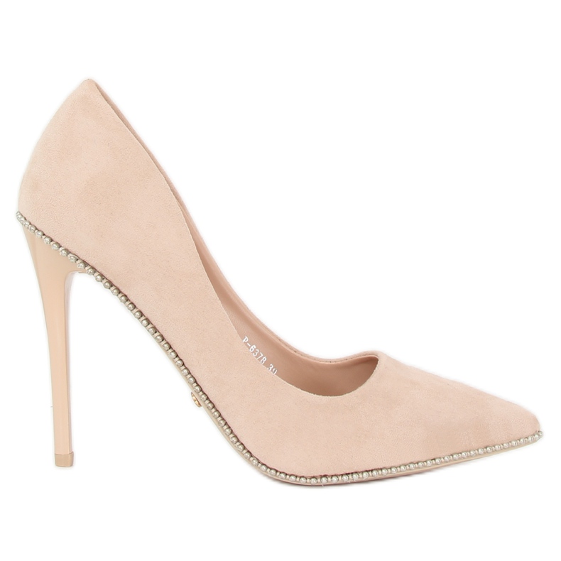 Escarpins sur épingle beige P-6378 Beige