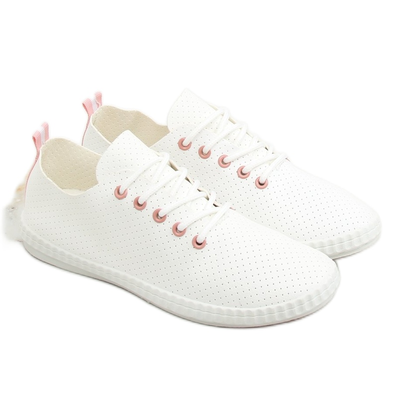 Baskets femme blanches et roses BO-1 Rose