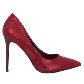 Escarpins marrons pour femmes AT-0596-L Wine rouge