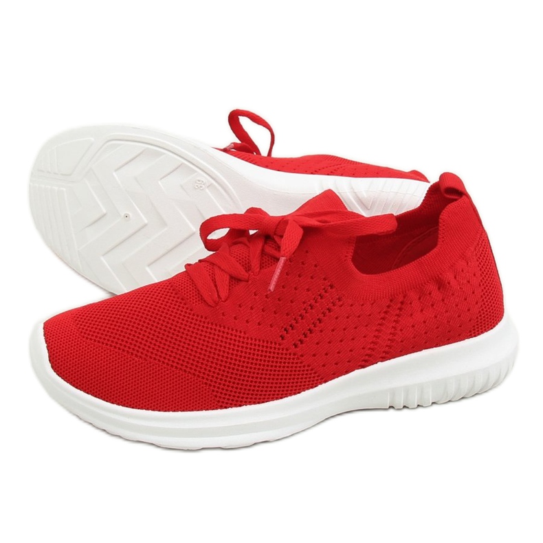 Rouge LX-9837 Chaussures de sport rouges