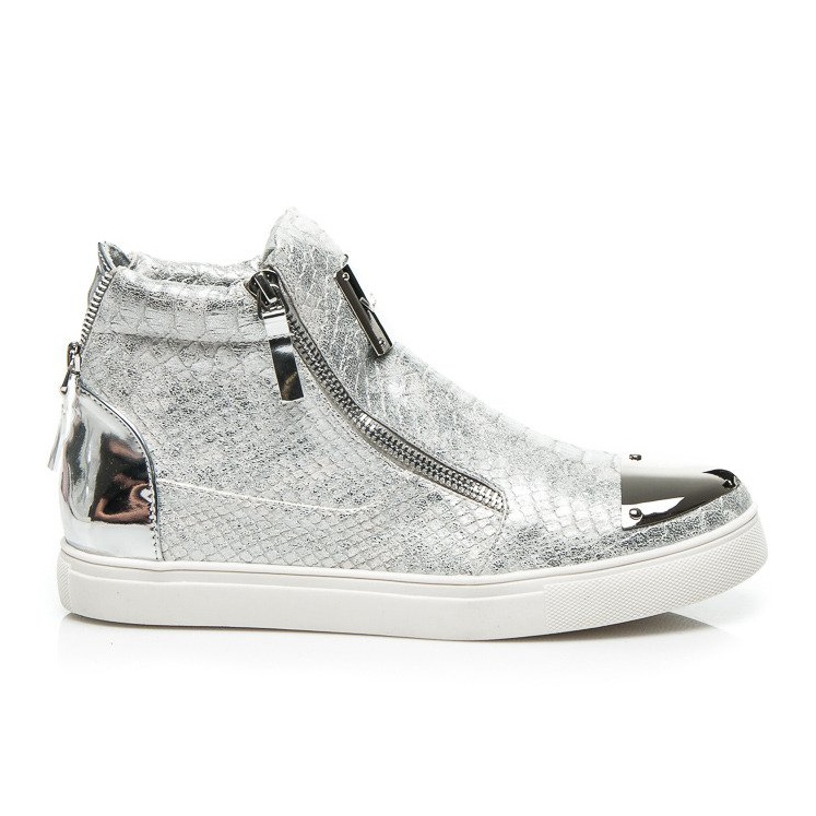 Vices Baskets à imprimé serpent pour femmes gris