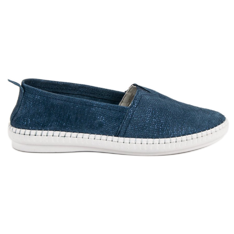 Filippo Slipons en cuir bleu Filippo Slipons en cuir bleu
