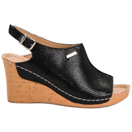 Filippo Sandales compensées légères noir