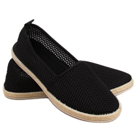 Espadrilles noires en résille JX1029 Noir