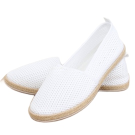 Espadrilles en résille blanche JX1029 Blanc