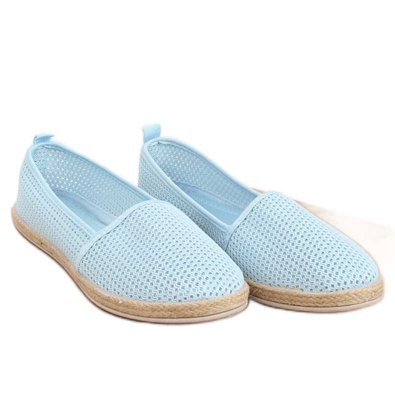 Espadrilles en maille bleue JX1029 L.BLUE