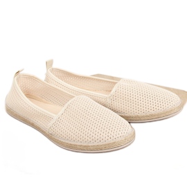 Espadrilles en résille beige JX1029 Beige