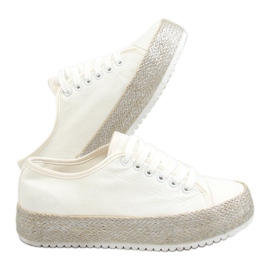 Baskets espadrilles blanches R-365 Blanc