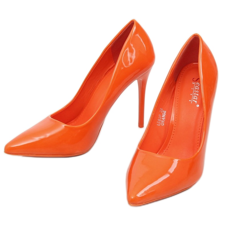 Escarpins femme orange LE03P Orange