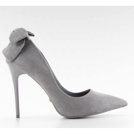 Talon en daim avec noeud LE035 Gris II-GAT
