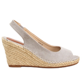 Espadrilles compensées grises YY29P Gris