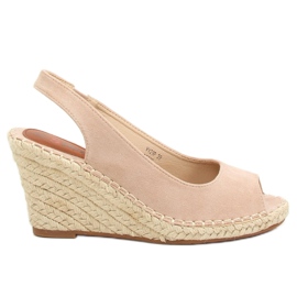 Espadrilles sur un coin beige YY29P Beige