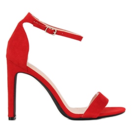 Sandales à talons rouges NF-37P Rouge