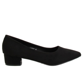 Noir Escarpins talons bas noir CC205P Noir le noir