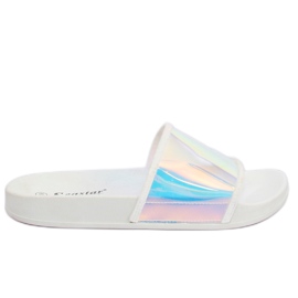 Tongs benzine coloris blanc CK80P Blanc blanche multicolore