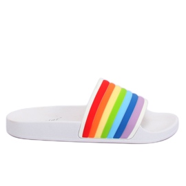 Chaussons arc-en-ciel blancs T325P Blanc multicolore
