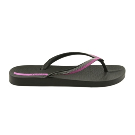 Ipanema Les tongs des femmes 82518 Black / Fuchsia le noir Ipanema Les tongs des femmes 82518 Black / Fuchsia le noir