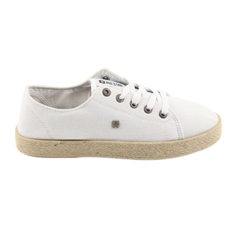 Espadrilles blanches chaussures pour femmes Big star DD274423